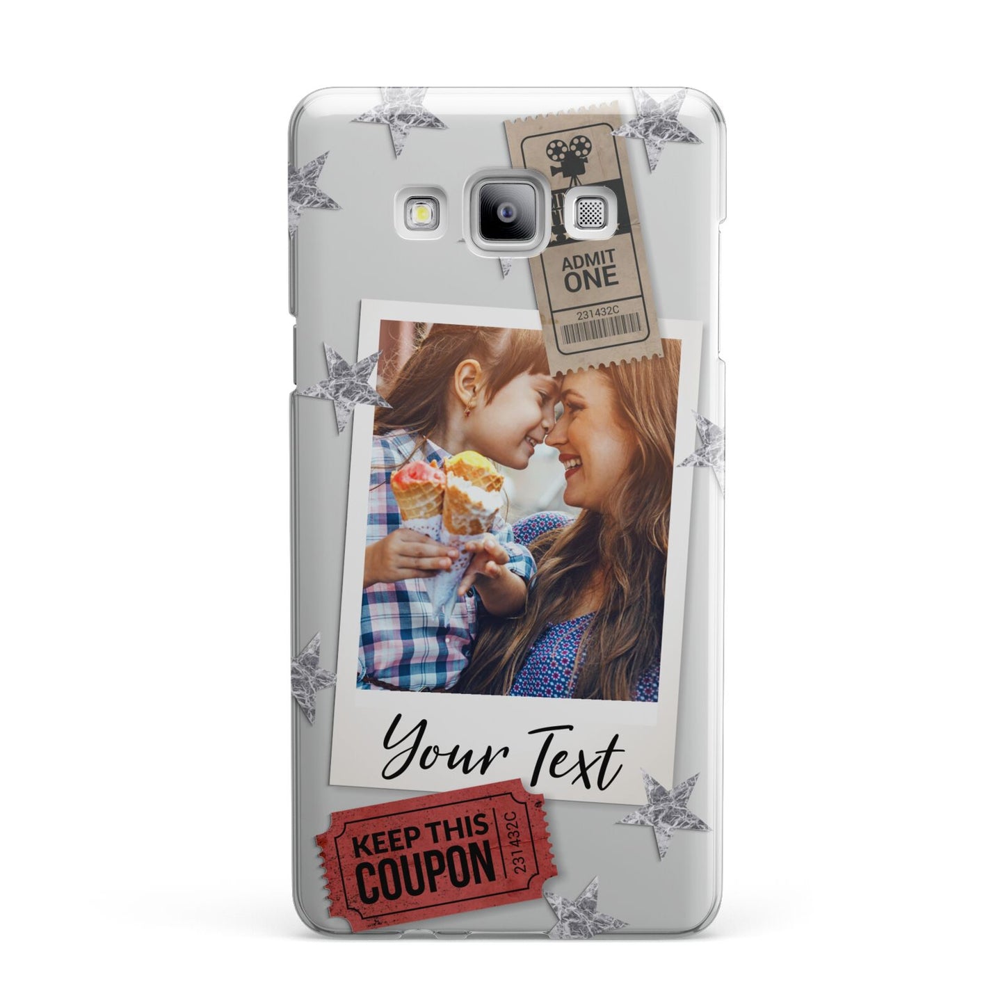 Photo with Text Star Pattern Samsung Galaxy A7 2015 Case
