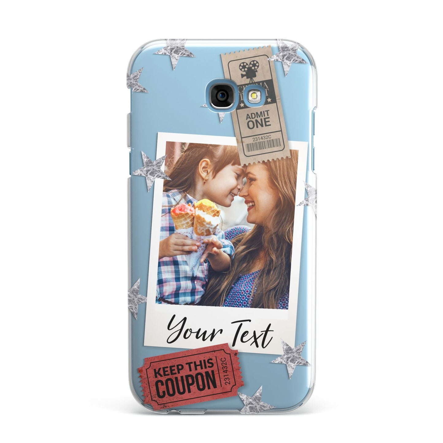 Photo with Text Star Pattern Samsung Galaxy A7 2017 Case