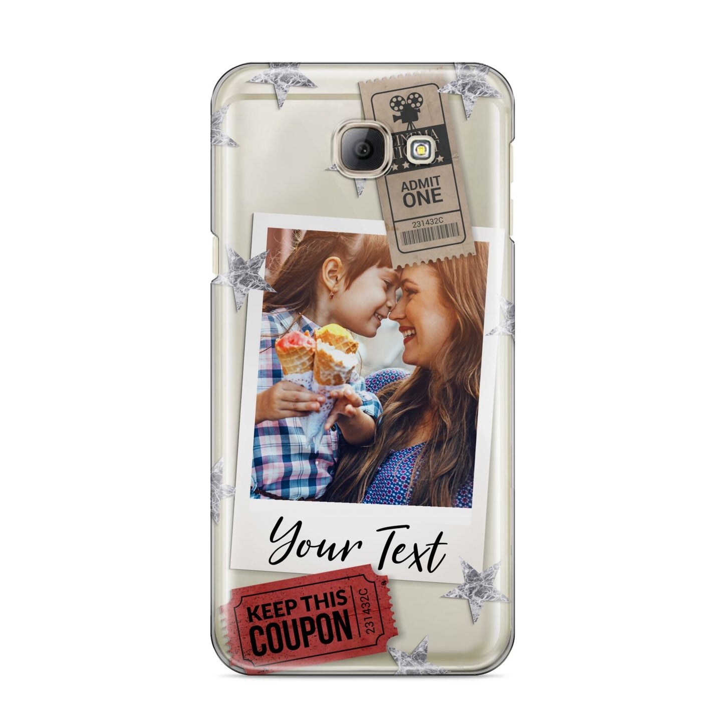 Photo with Text Star Pattern Samsung Galaxy A8 2016 Case