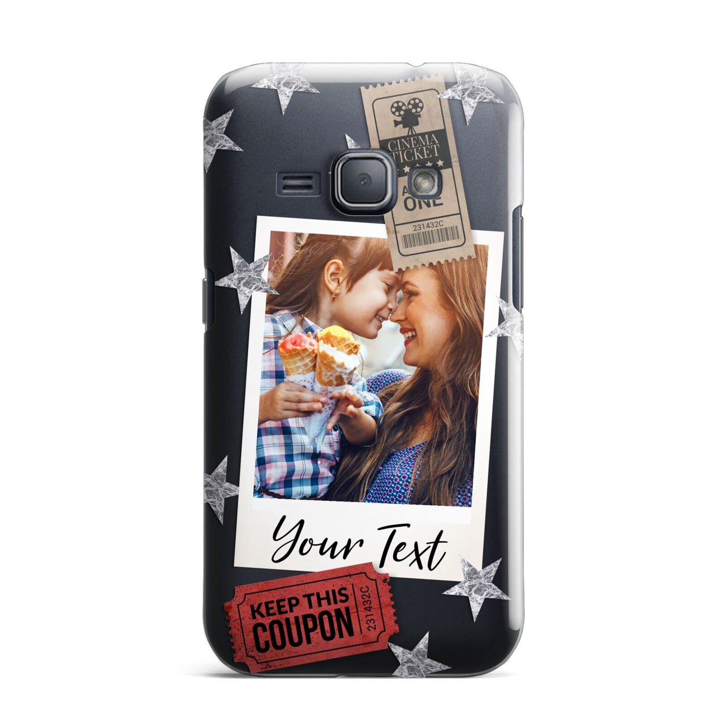 Photo with Text Star Pattern Samsung Galaxy J1 2016 Case