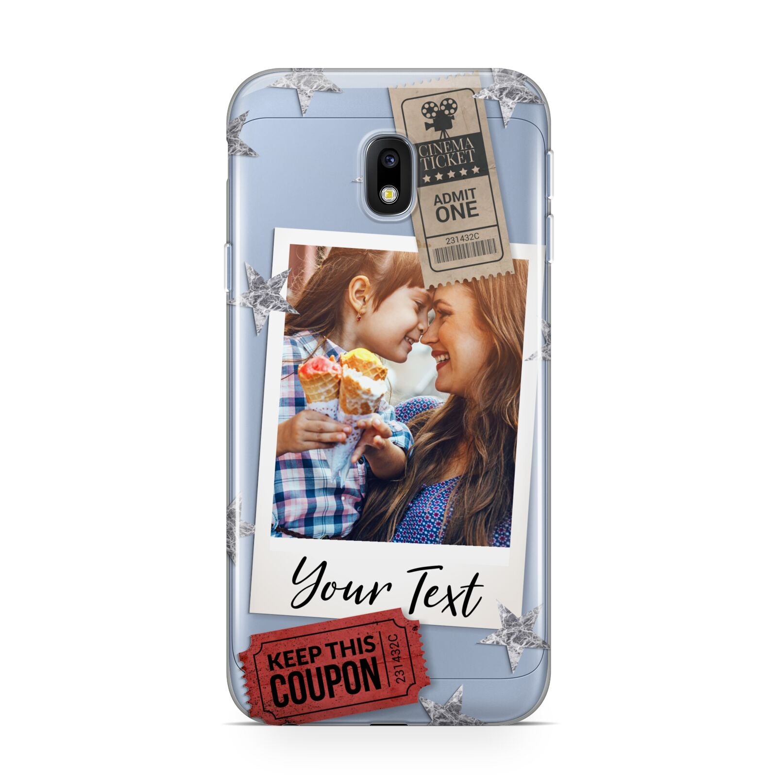 Photo with Text Star Pattern Samsung Galaxy J3 2017 Case