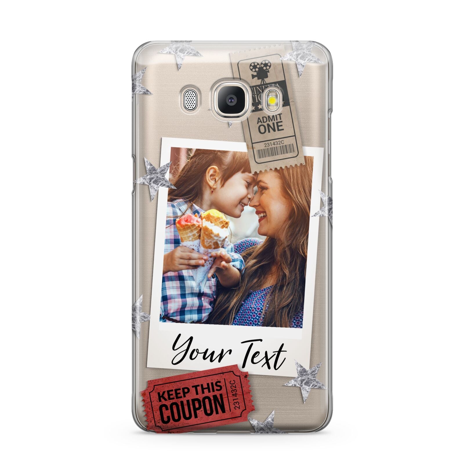 Photo with Text Star Pattern Samsung Galaxy J5 2016 Case
