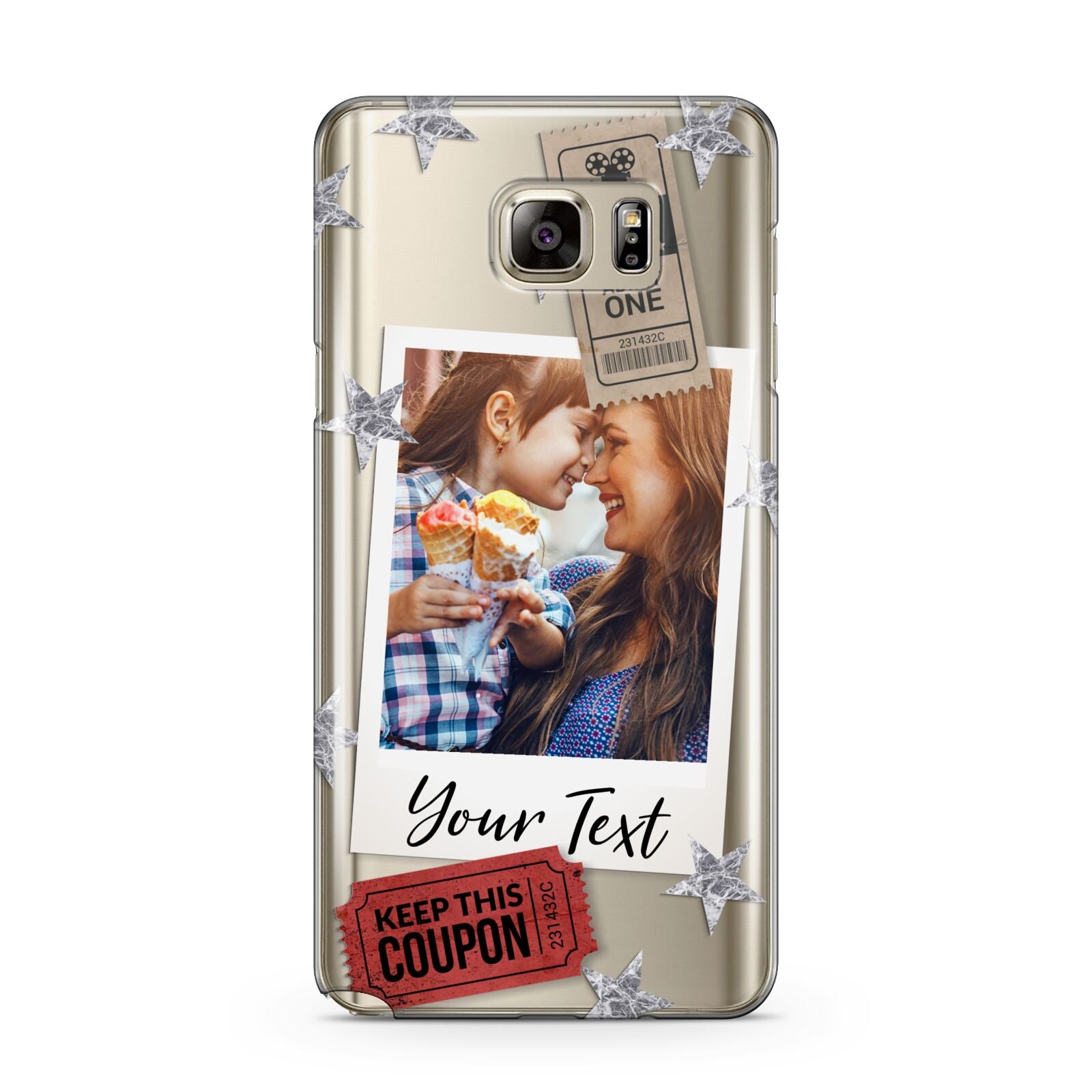 Photo with Text Star Pattern Samsung Galaxy Note 5 Case