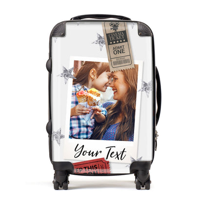 Photo with Text Star Pattern Suitcase