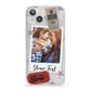 Photo with Text Star Pattern iPhone 13 Clear Bumper Case