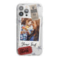 Photo with Text Star Pattern iPhone 13 Pro Max TPU Impact Case with White Edges