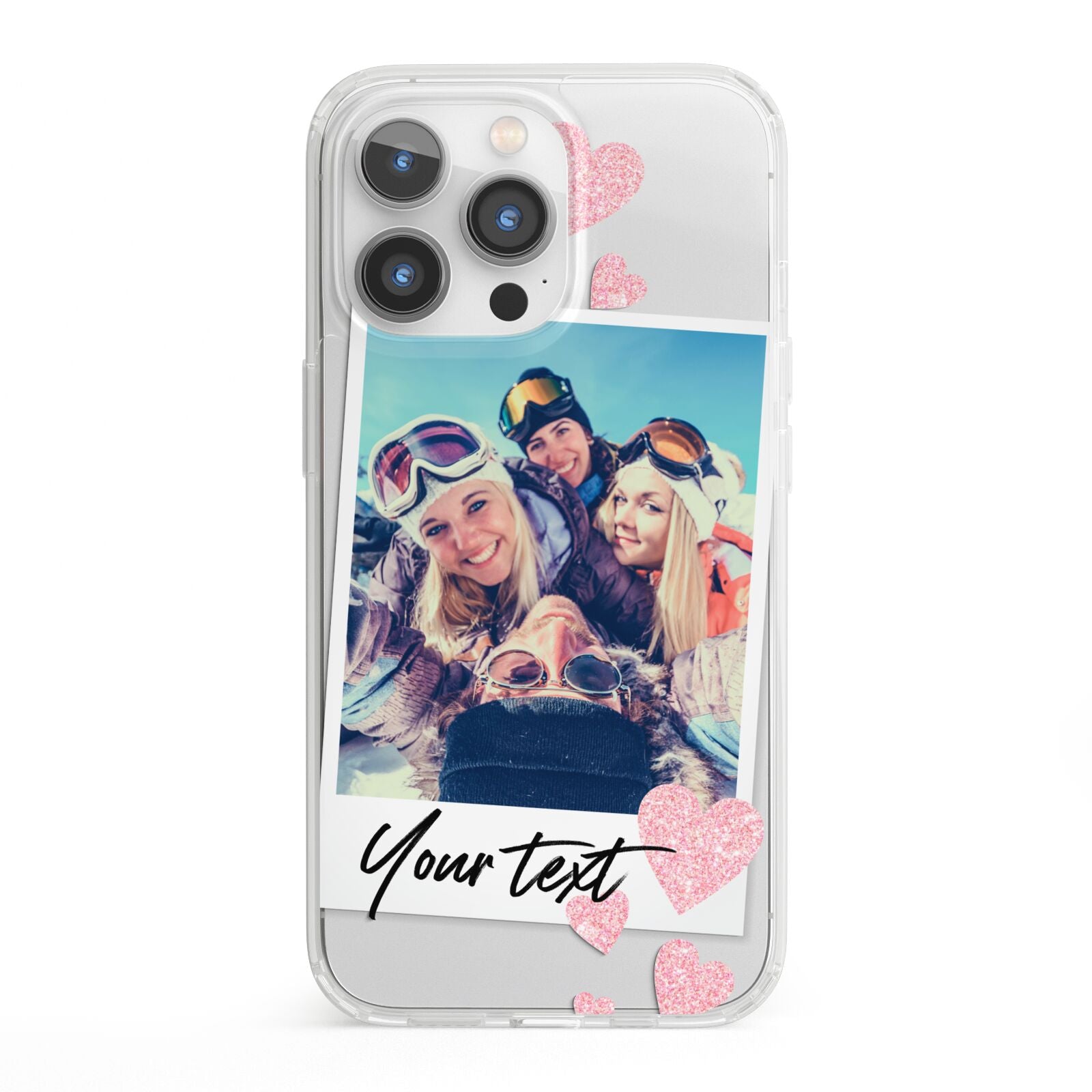 Photo with Text iPhone 13 Pro Clear Bumper Case