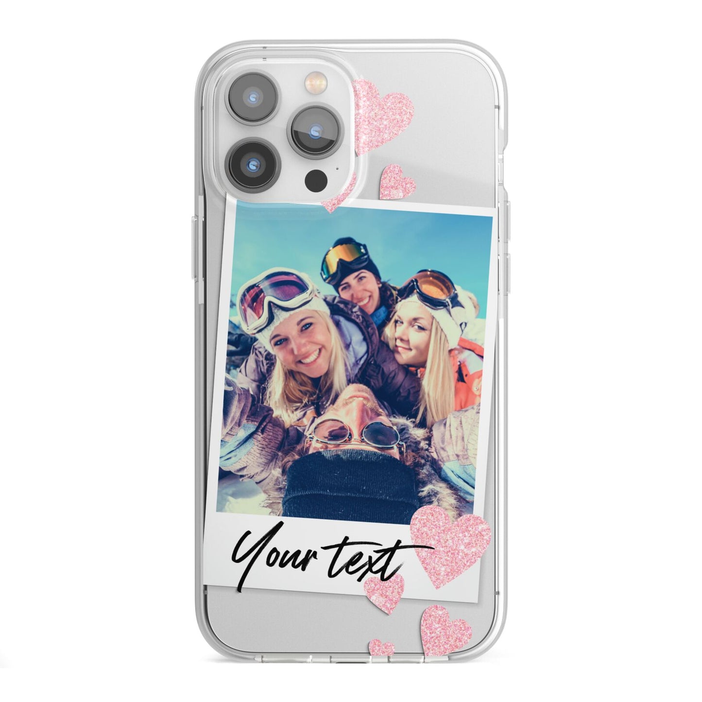 Photo with Text iPhone 13 Pro Max TPU Impact Case with White Edges