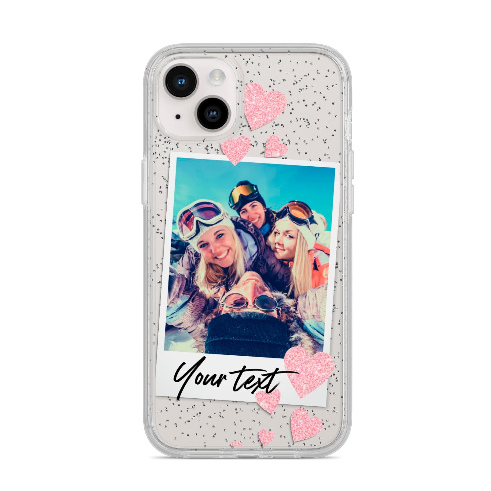 Photo with Text iPhone 14 Plus Glitter Tough Case Starlight