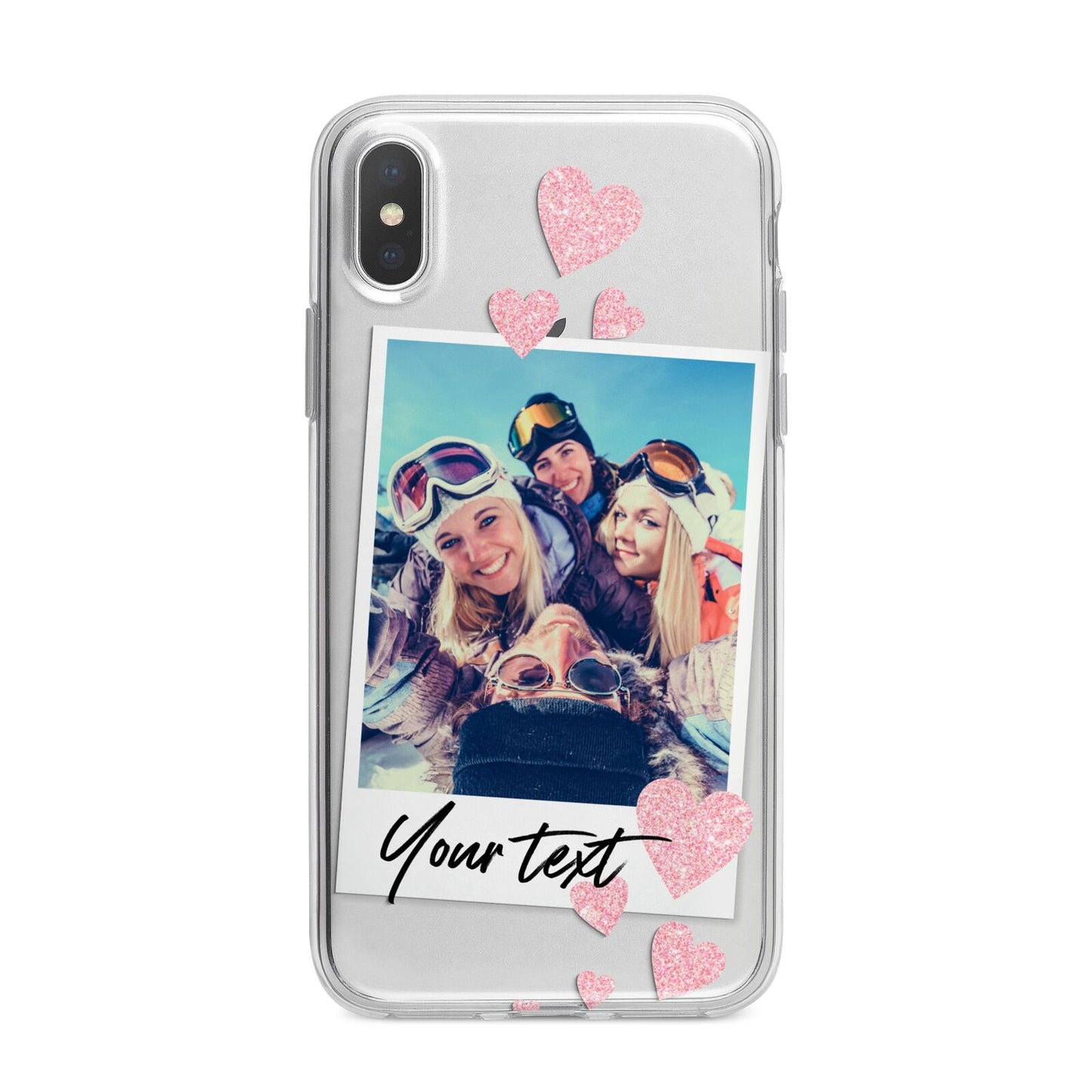 Photo with Text iPhone X Bumper Case on Silver iPhone Alternative Image 1