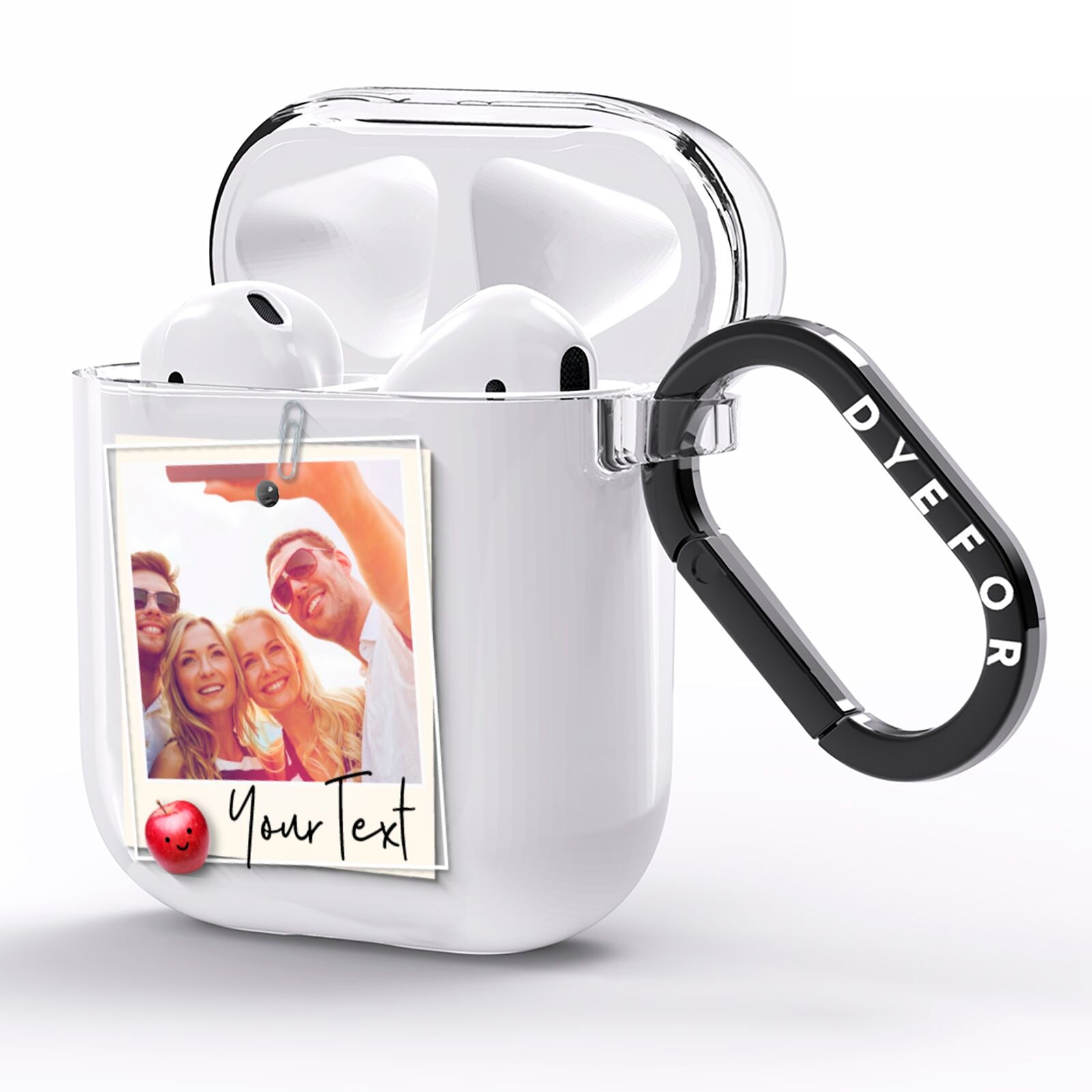 Photograph and Name AirPods Clear Case Side Image