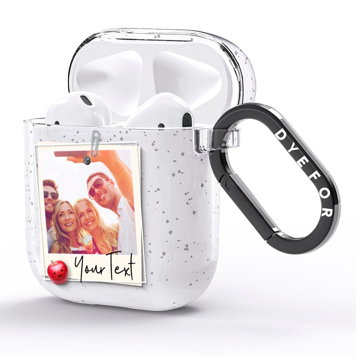 Photograph and Name AirPods Glitter Case Side Image