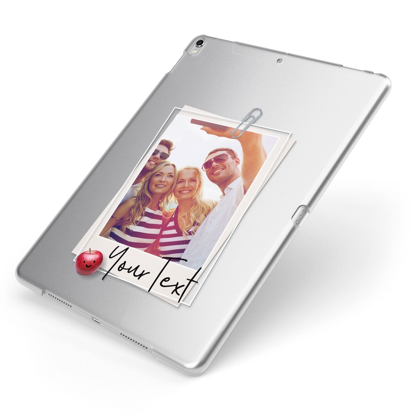 Photograph and Name Apple iPad Case on Silver iPad Side View