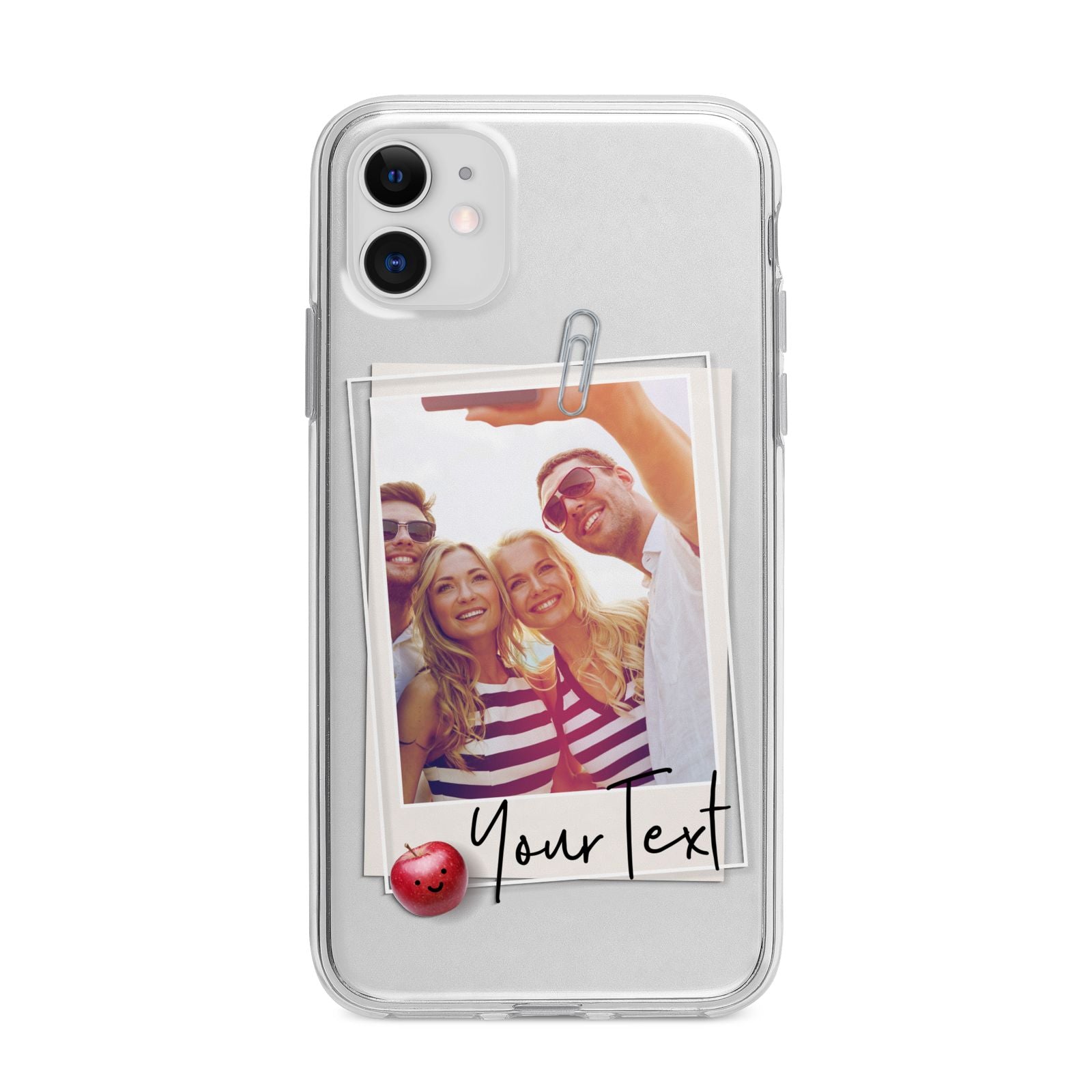 Photograph and Name Apple iPhone 11 in White with Bumper Case