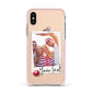 Photograph and Name Apple iPhone Xs Impact Case Pink Edge on Gold Phone