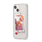 Photograph and Name iPhone 14 Clear Tough Case Starlight Angled Image