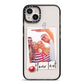 Photograph and Name iPhone 14 Plus Black Impact Case on Silver phone