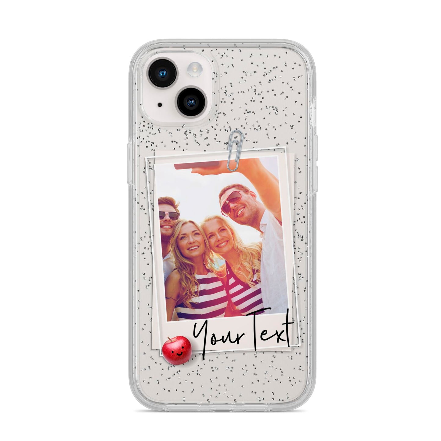 Photograph and Name iPhone 14 Plus Glitter Tough Case Starlight