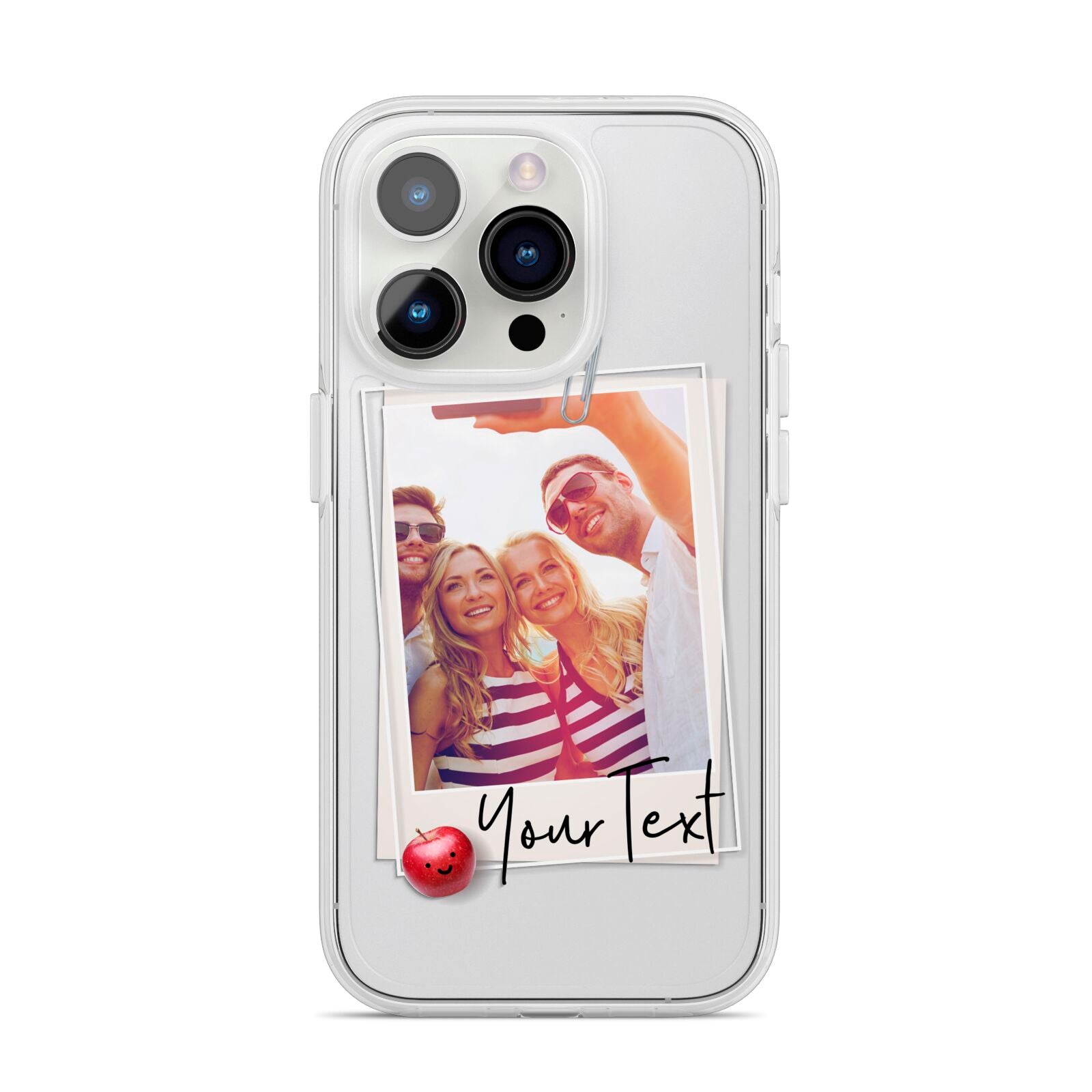 Photograph and Name iPhone 14 Pro Clear Tough Case Silver