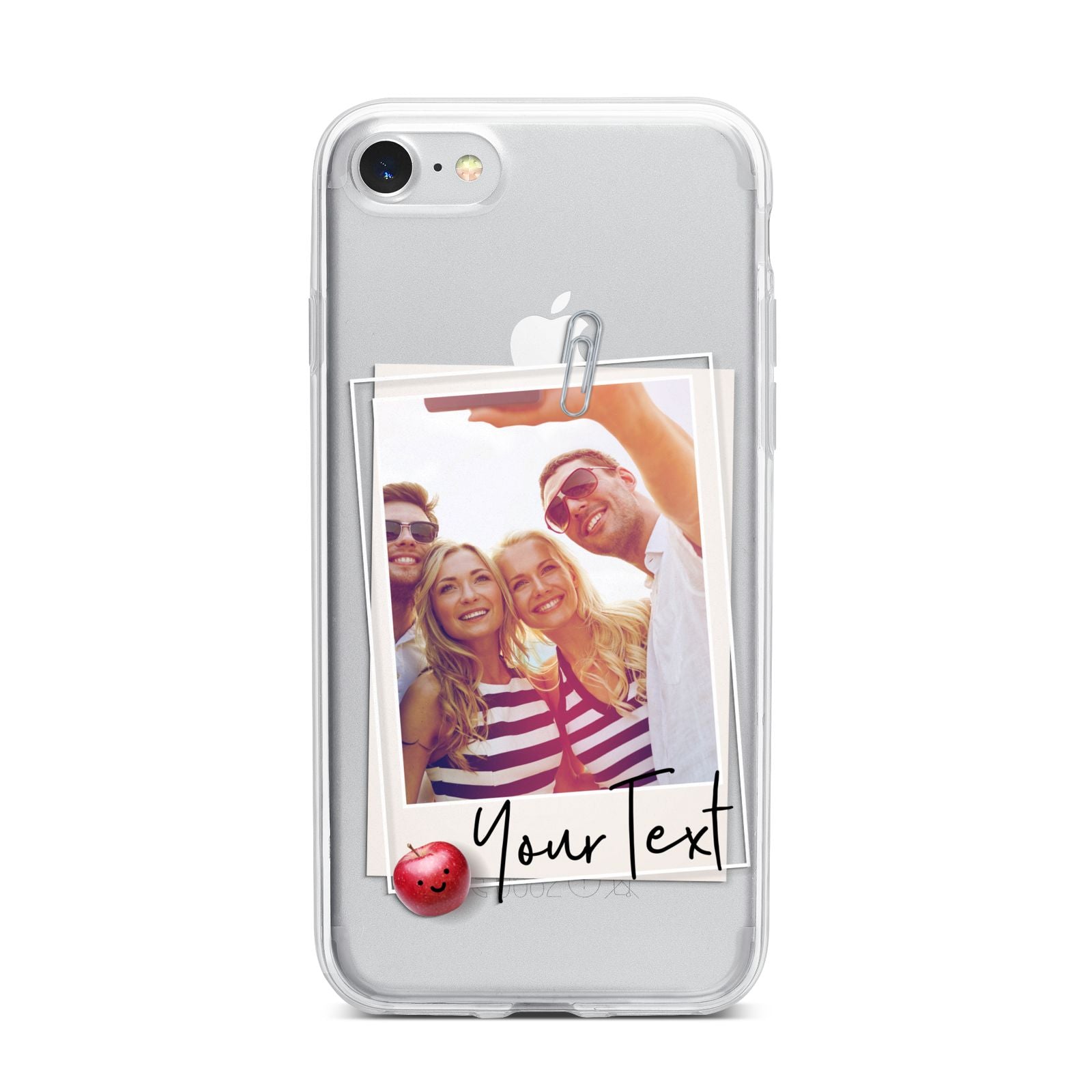 Photograph and Name iPhone 7 Bumper Case on Silver iPhone