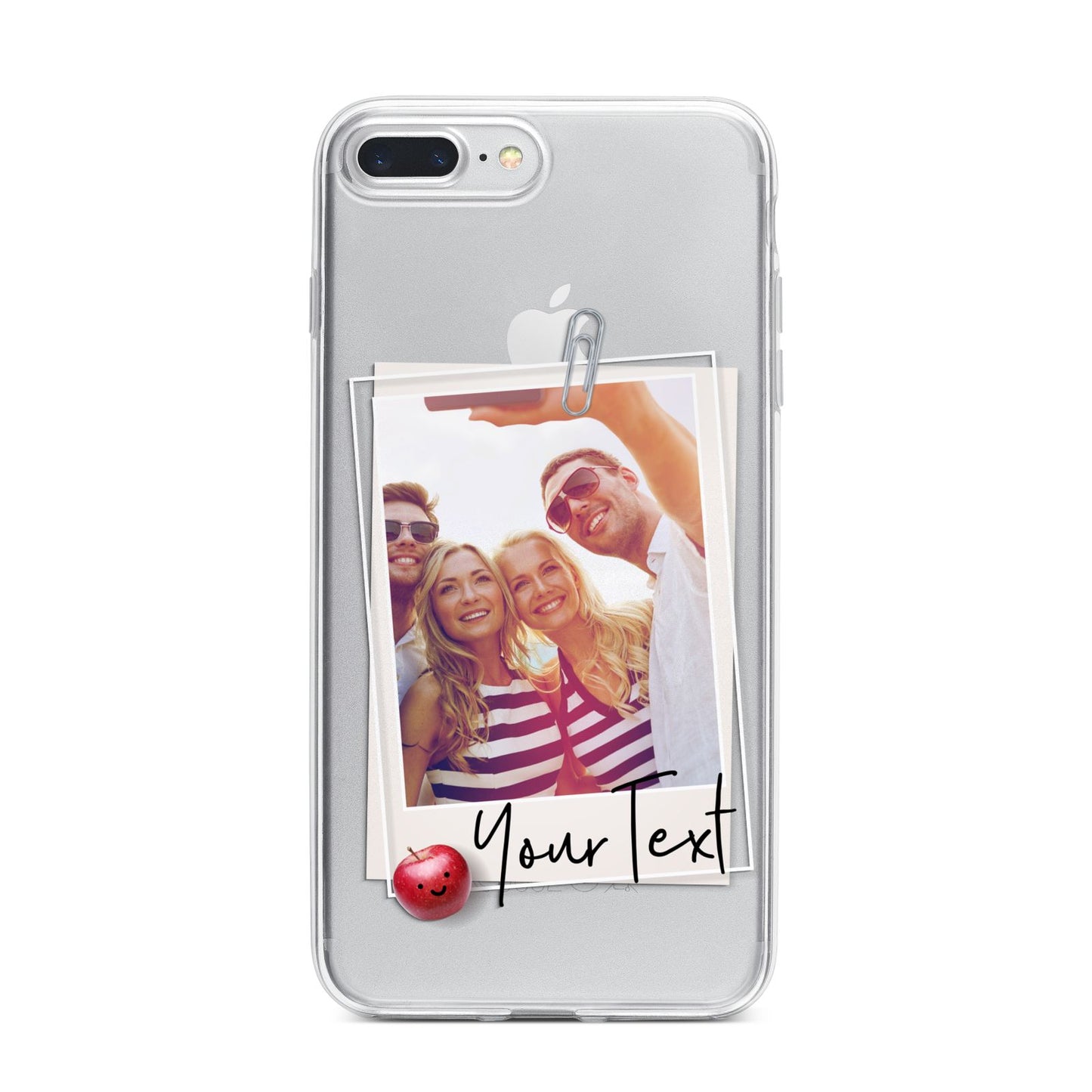 Photograph and Name iPhone 7 Plus Bumper Case on Silver iPhone