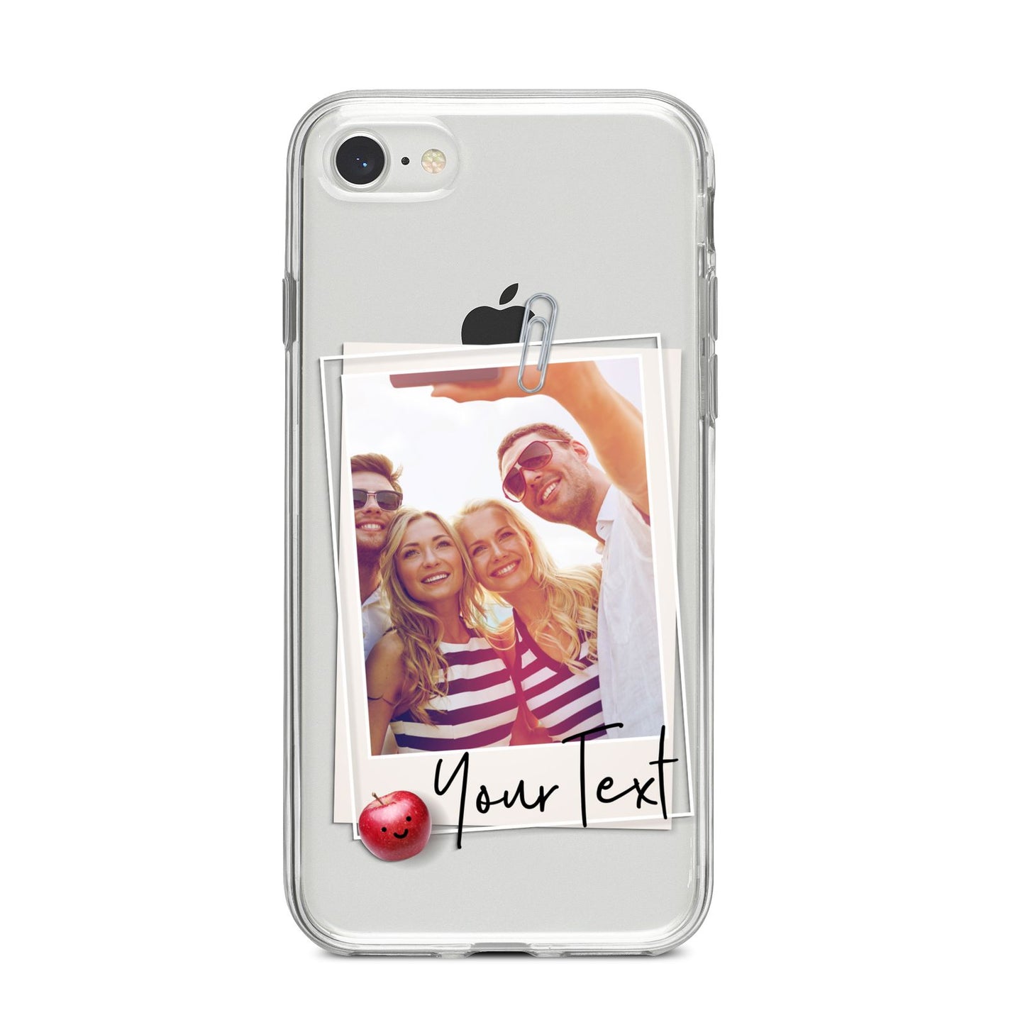 Photograph and Name iPhone 8 Bumper Case on Silver iPhone