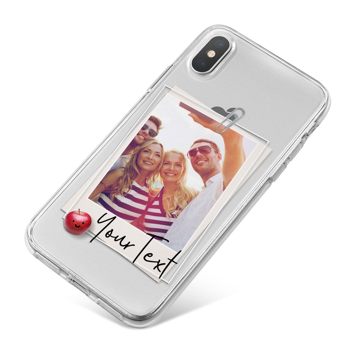 Photograph and Name iPhone X Bumper Case on Silver iPhone