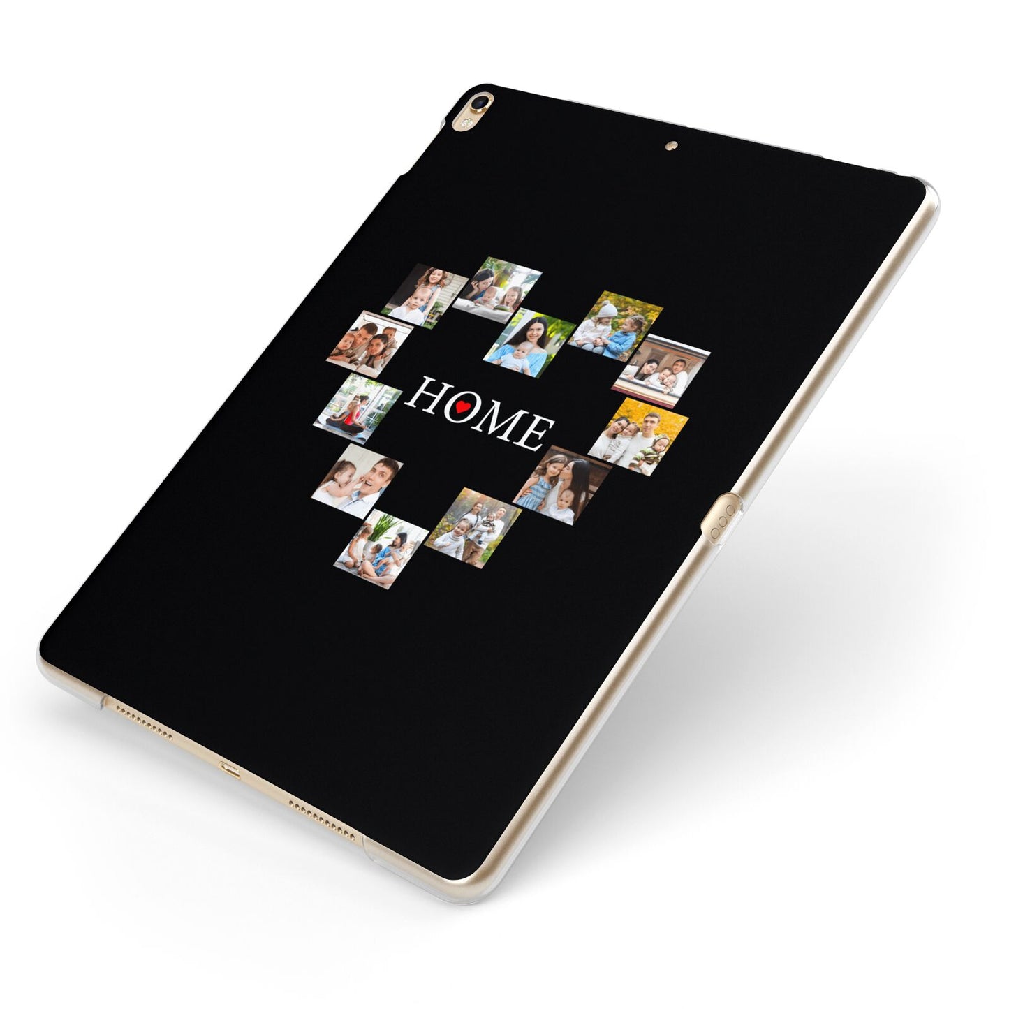 Photos of Home Personalised Apple iPad Case on Gold iPad Side View