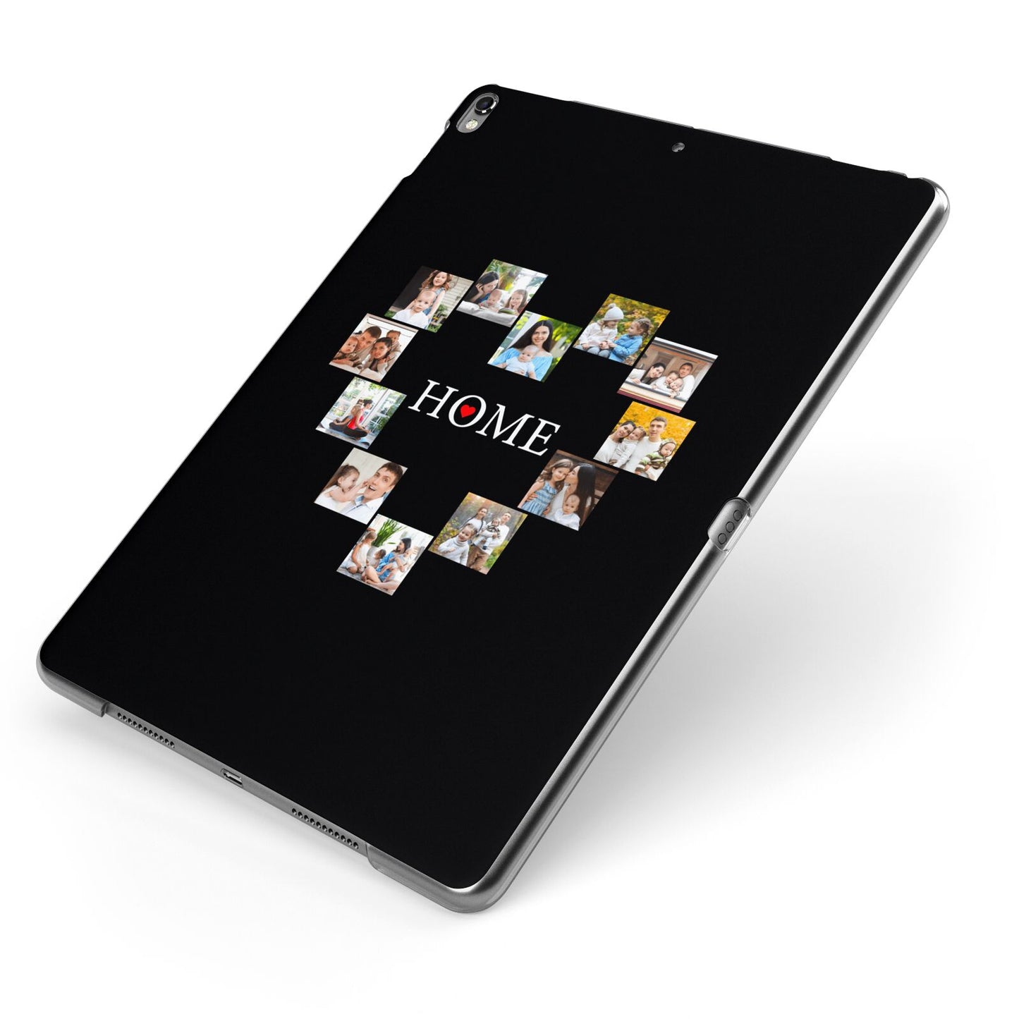 Photos of Home Personalised Apple iPad Case on Grey iPad Side View
