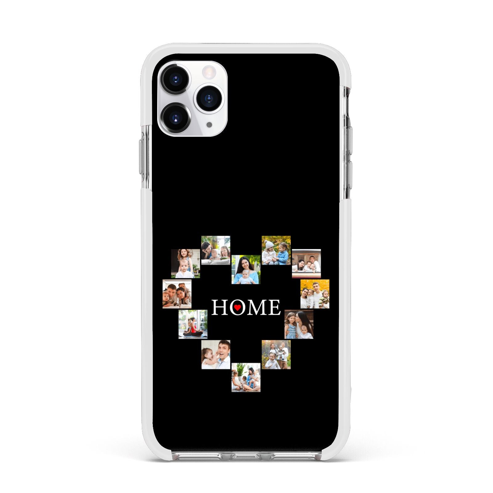 Photos of Home Personalised Apple iPhone 11 Pro Max in Silver with White Impact Case