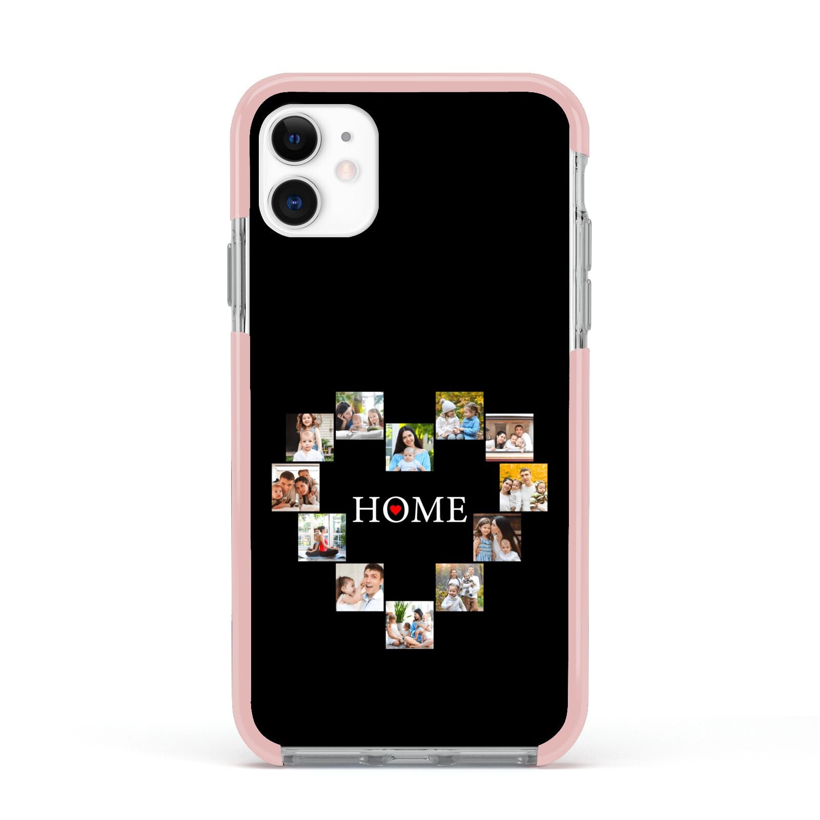 Photos of Home Personalised Apple iPhone 11 in White with Pink Impact Case