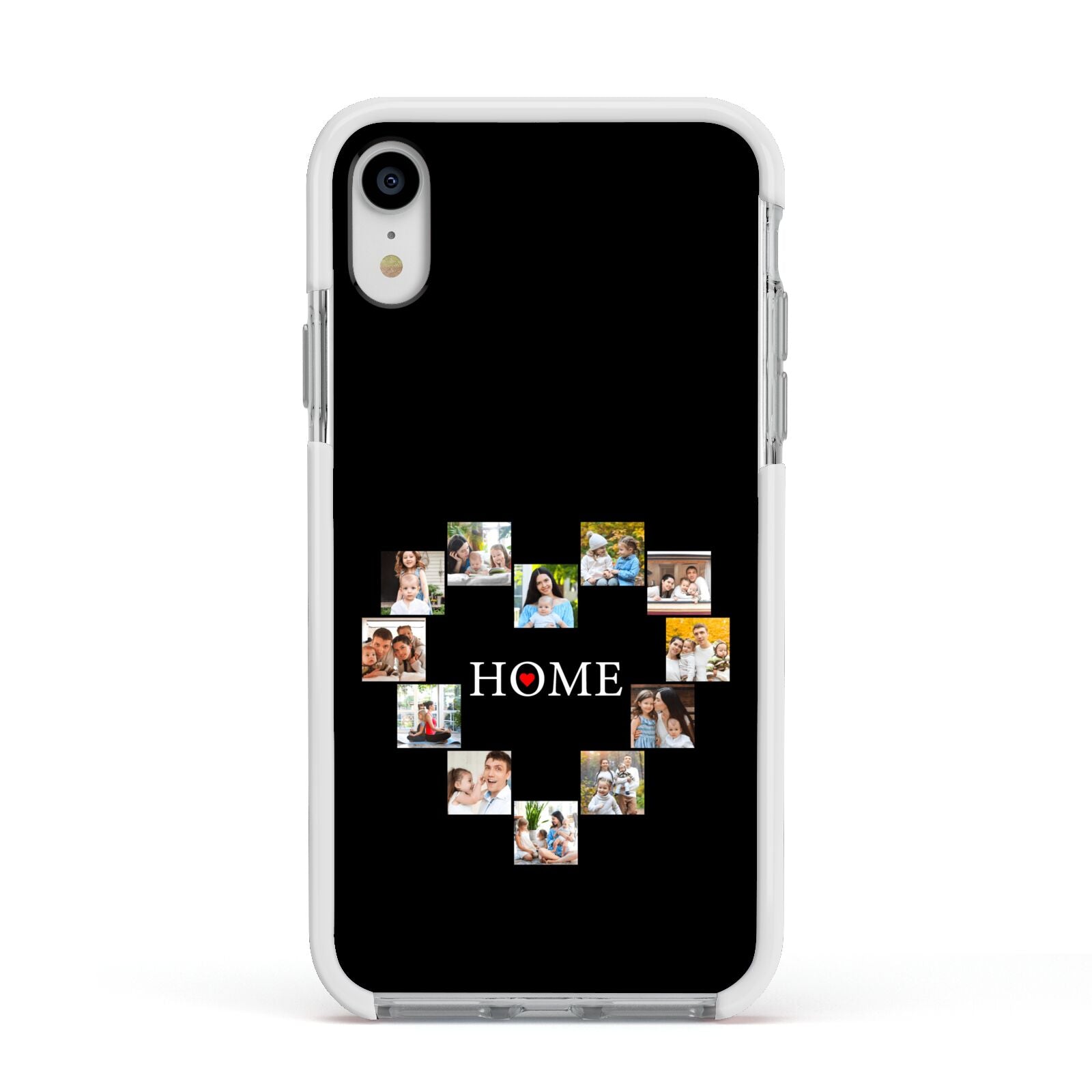 Photos of Home Personalised Apple iPhone XR Impact Case White Edge on Silver Phone