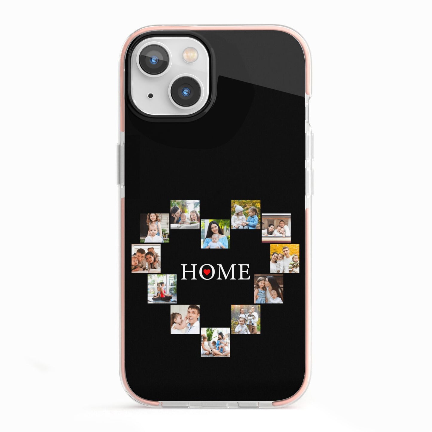 Photos of Home Personalised iPhone 13 TPU Impact Case with Pink Edges