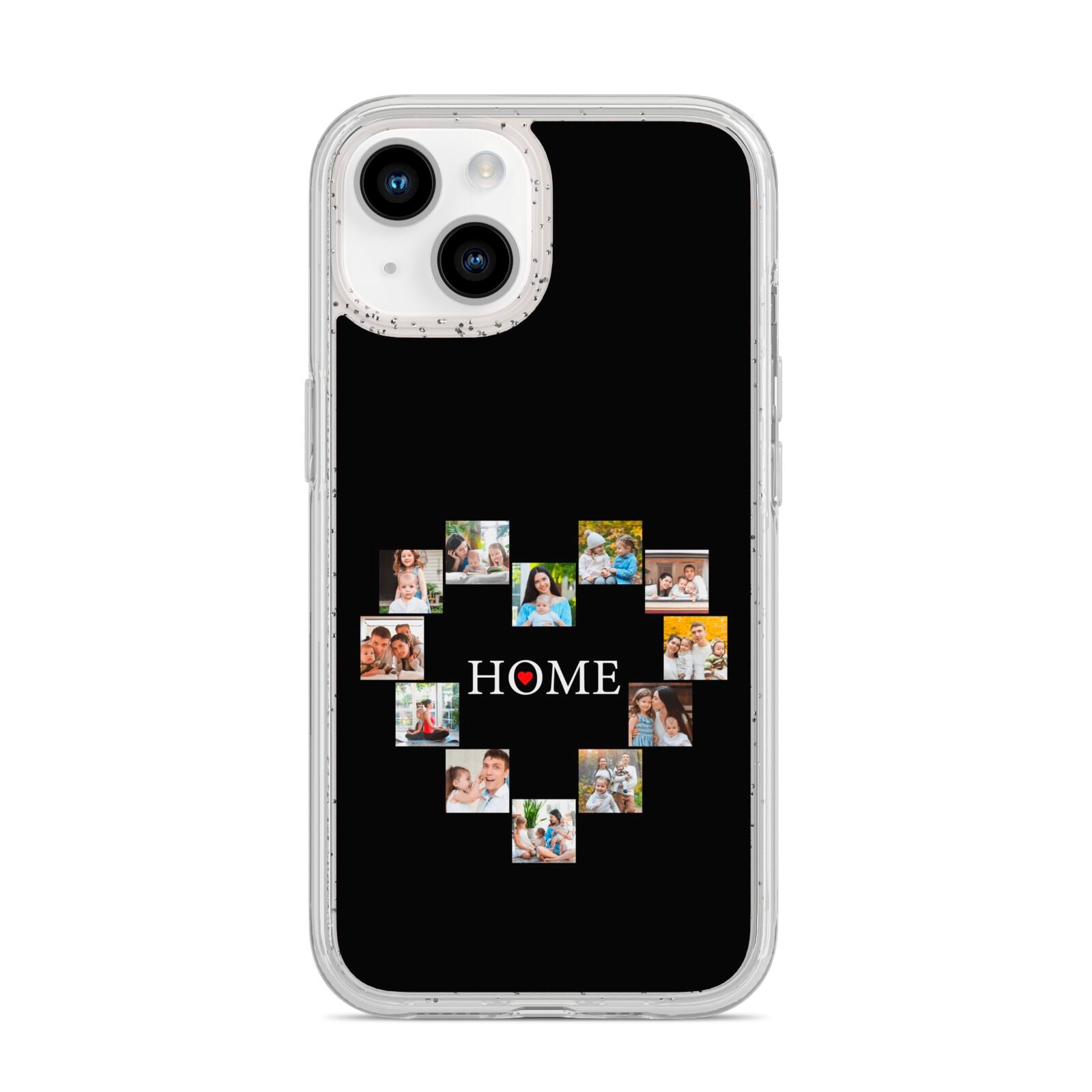 Photos of Home Personalised iPhone 14 Glitter Tough Case Starlight
