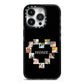 Photos of Home Personalised iPhone 14 Pro Black Impact Case on Silver phone