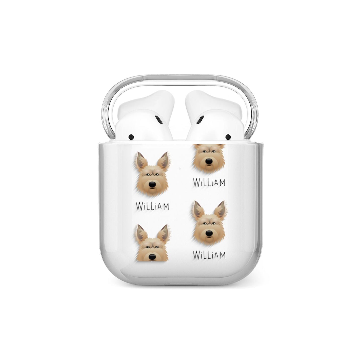 Picardy Sheepdog Icon with Name AirPods Case