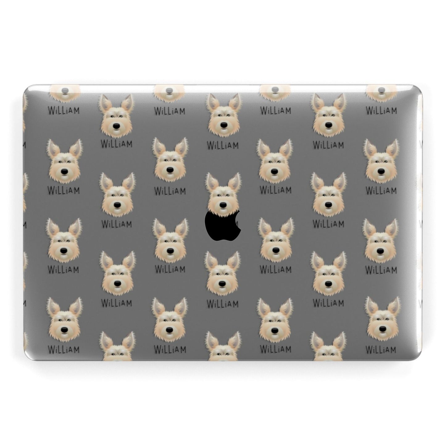 Picardy Sheepdog Icon with Name Apple MacBook Case