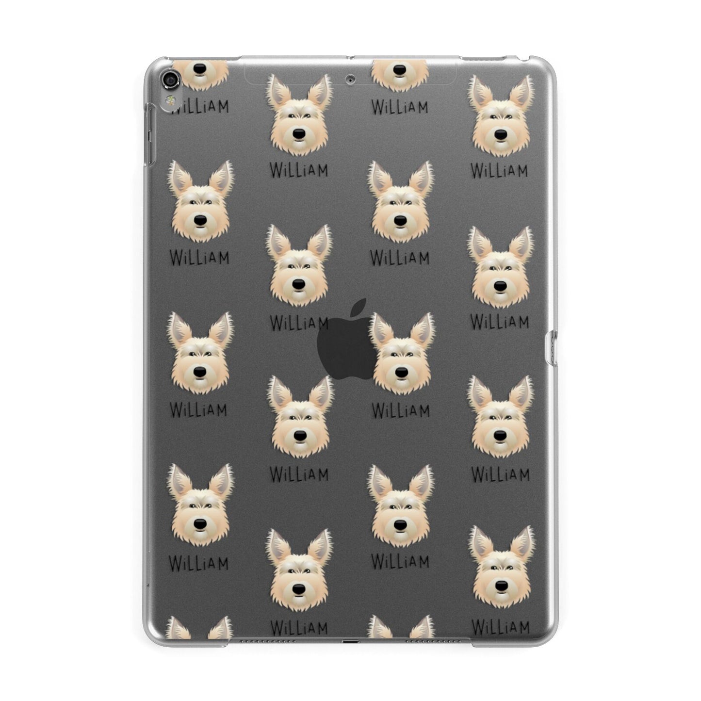Picardy Sheepdog Icon with Name Apple iPad Grey Case