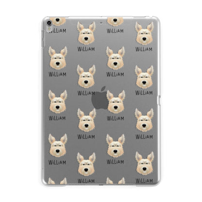 Picardy Sheepdog Icon with Name Apple iPad Silver Case