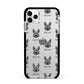 Picardy Sheepdog Icon with Name Apple iPhone 11 Pro Max in Silver with Black Impact Case
