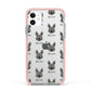 Picardy Sheepdog Icon with Name Apple iPhone 11 in White with Pink Impact Case
