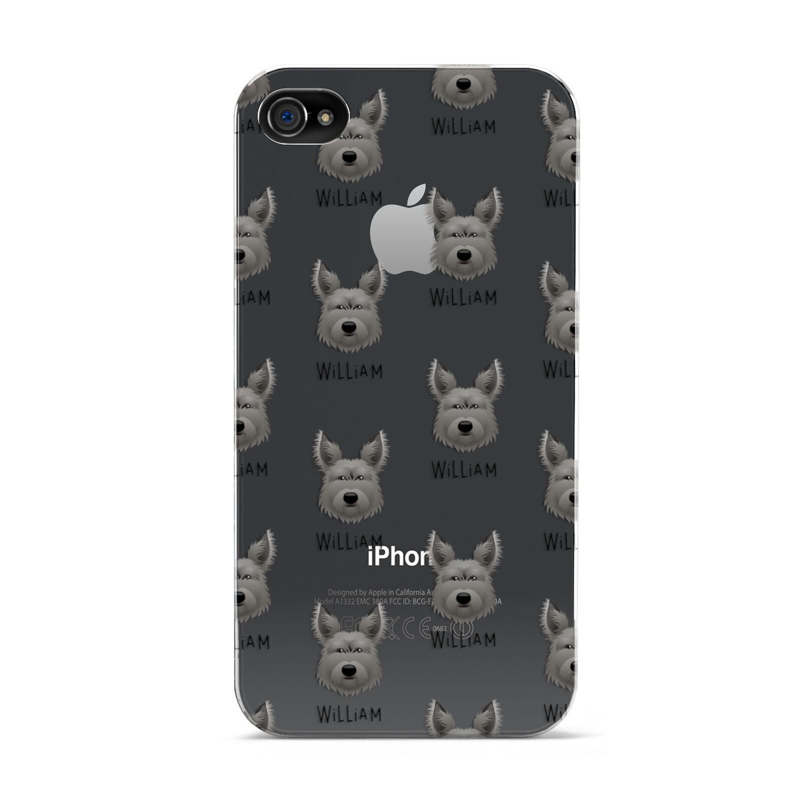 Picardy Sheepdog Icon with Name Apple iPhone 4s Case