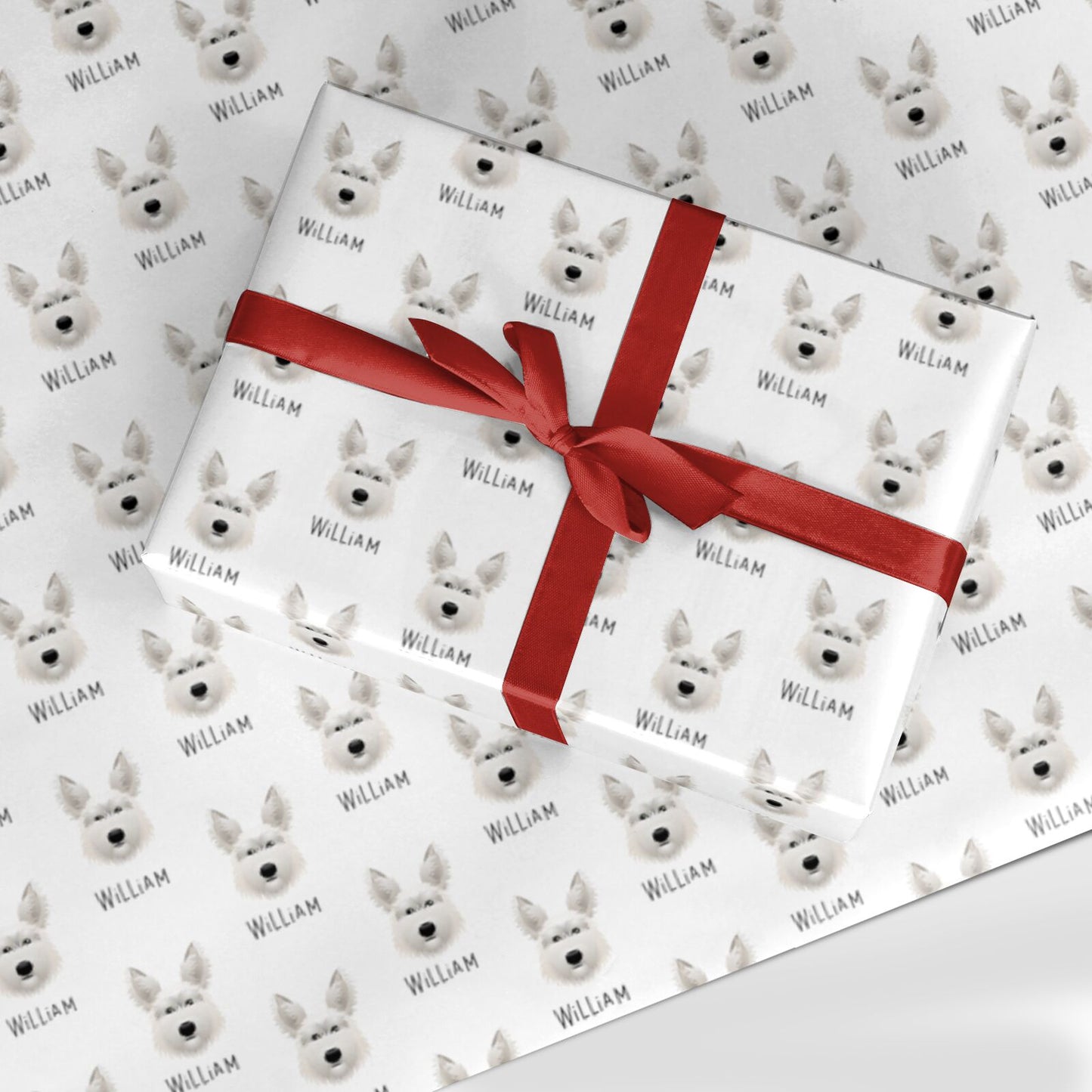 Picardy Sheepdog Icon with Name Custom Wrapping Paper