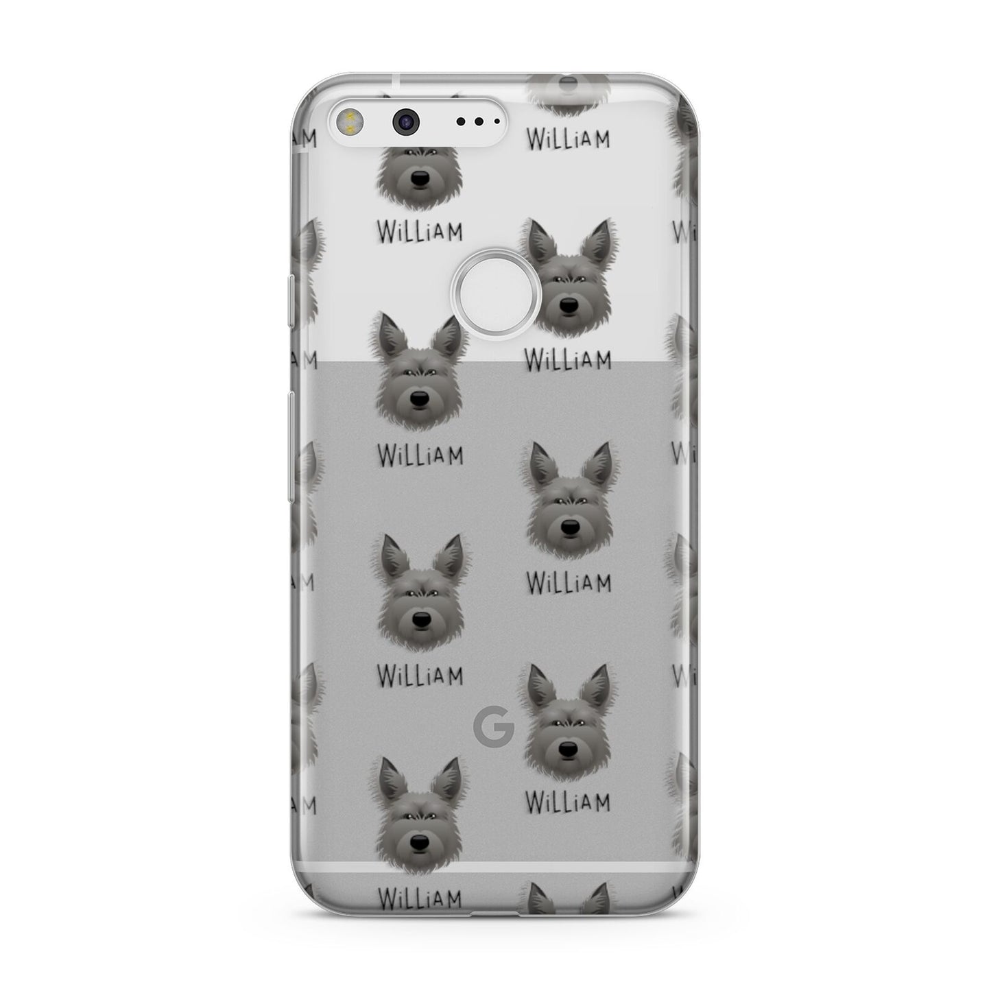 Picardy Sheepdog Icon with Name Google Pixel Case