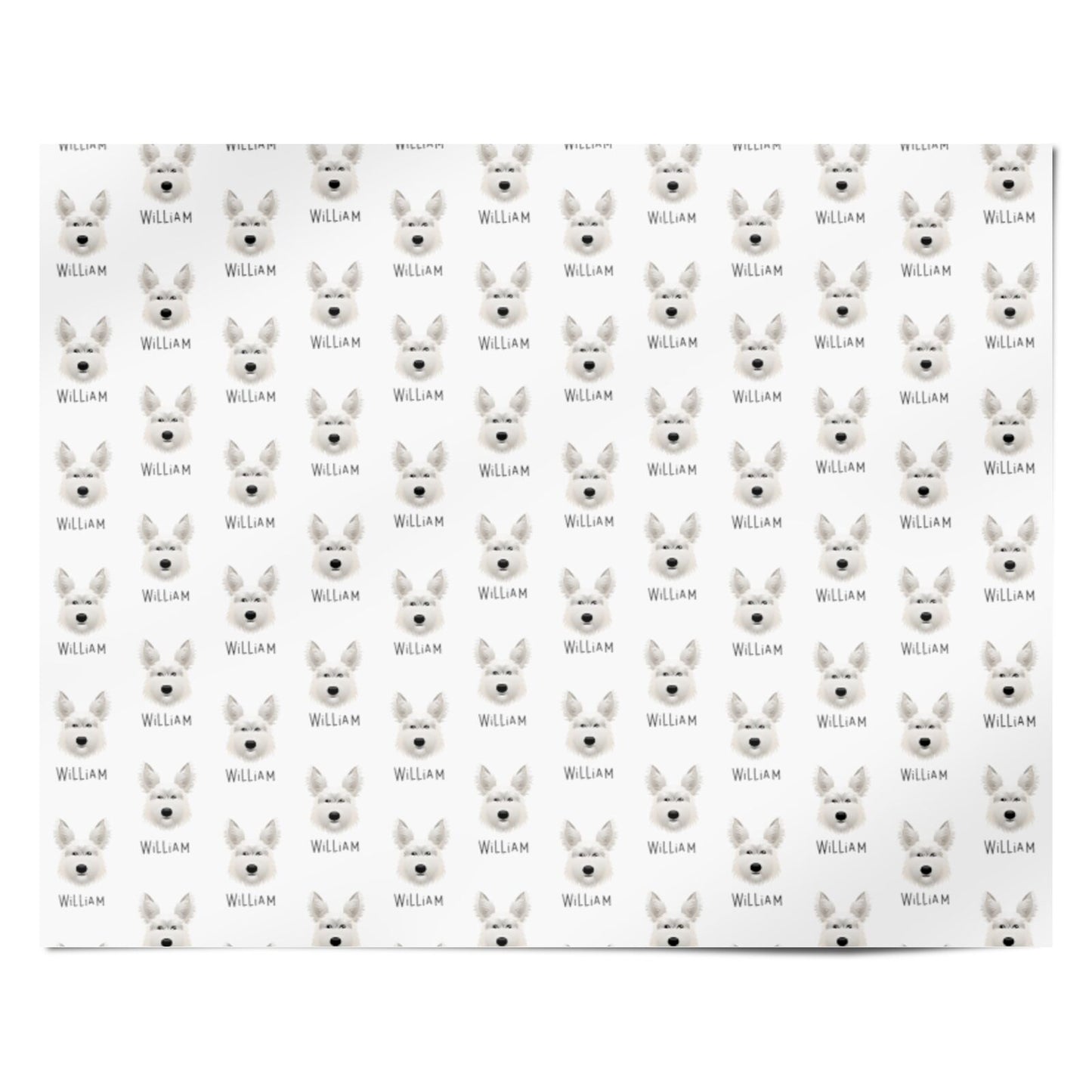 Picardy Sheepdog Icon with Name Personalised Wrapping Paper Alternative