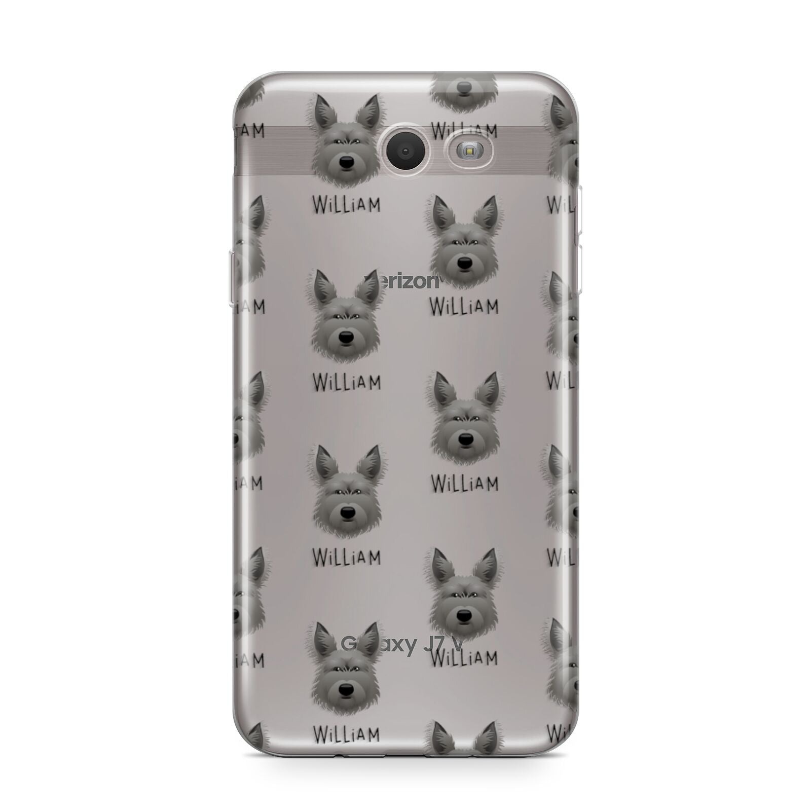 Picardy Sheepdog Icon with Name Samsung Galaxy J7 2017 Case