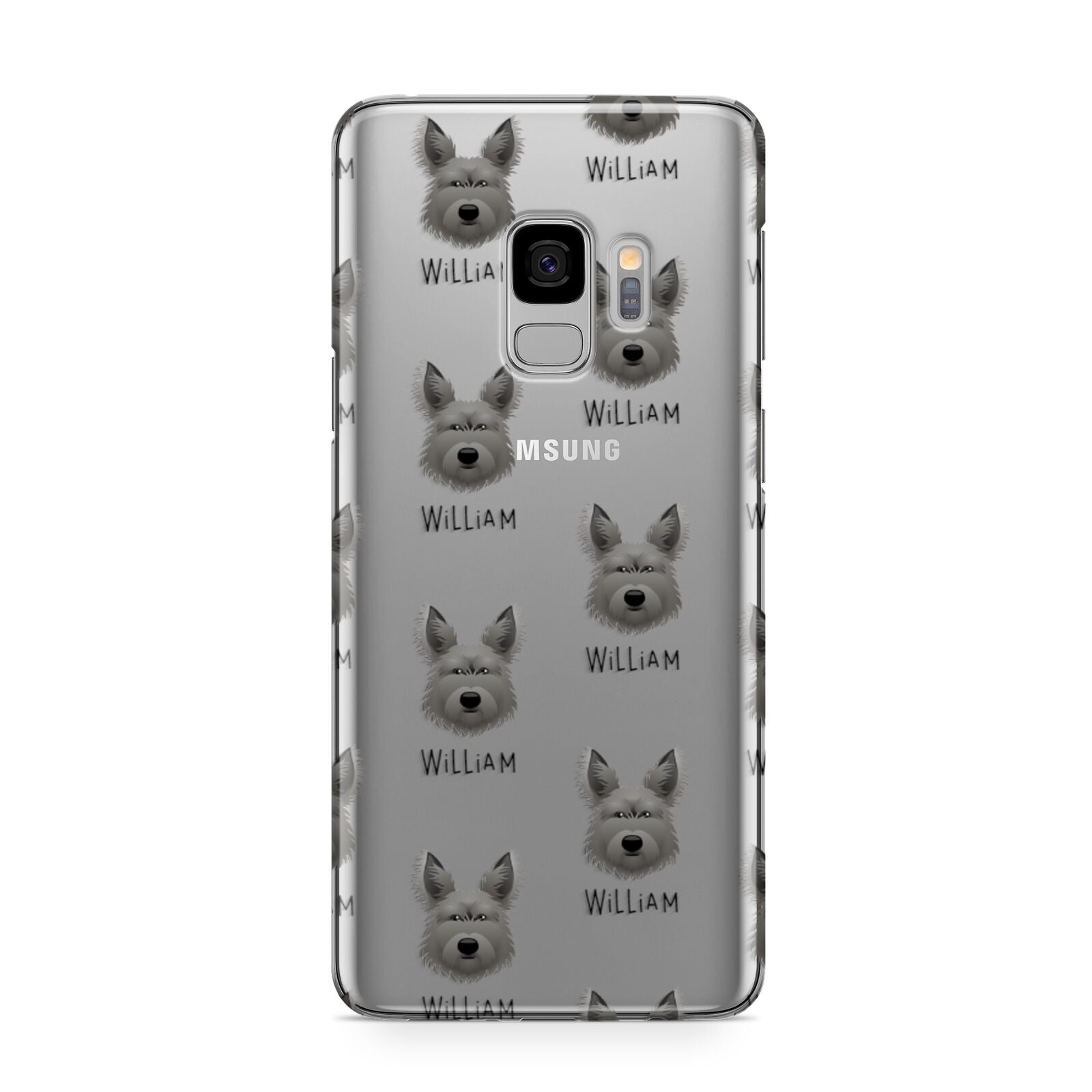 Picardy Sheepdog Icon with Name Samsung Galaxy S9 Case