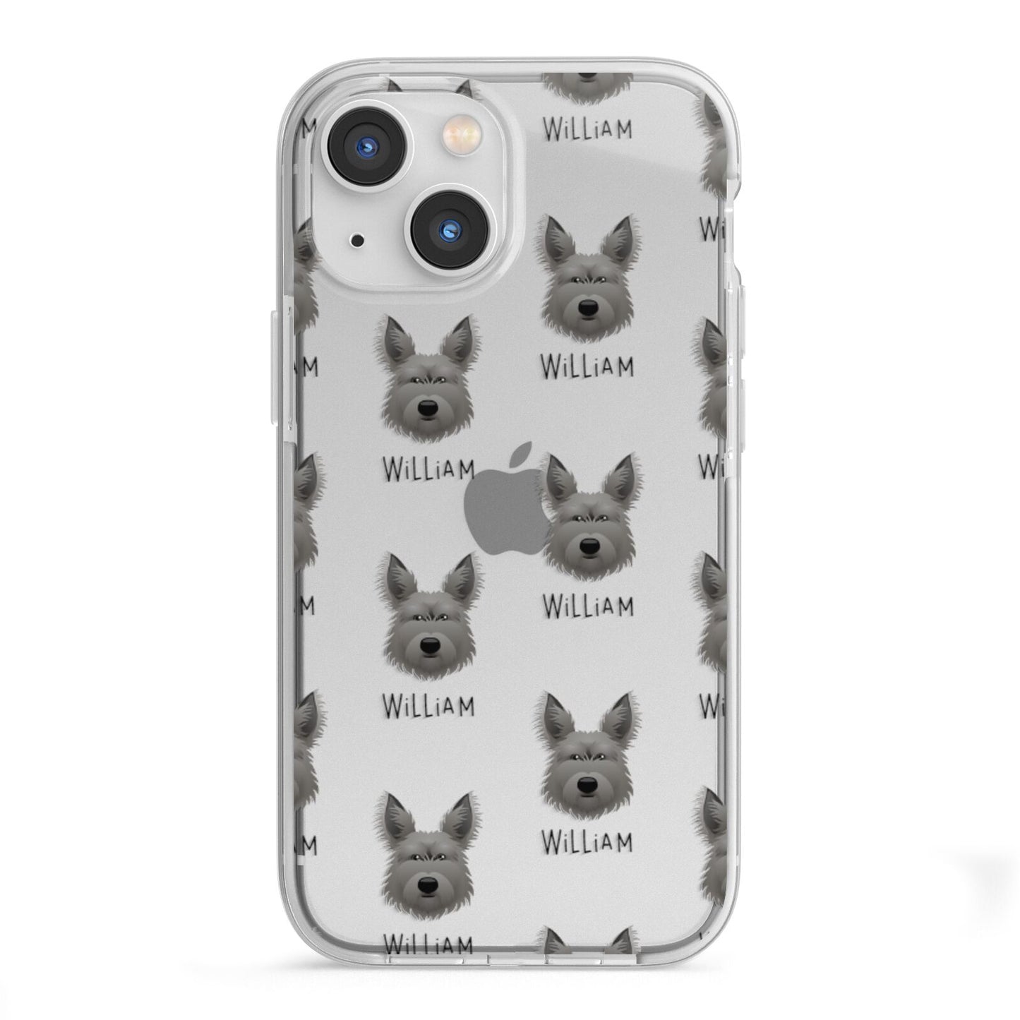 Picardy Sheepdog Icon with Name iPhone 13 Mini TPU Impact Case with White Edges