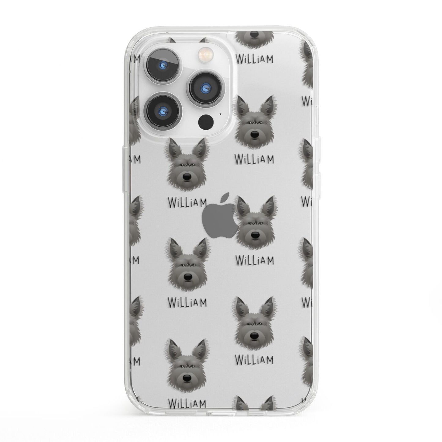 Picardy Sheepdog Icon with Name iPhone 13 Pro Clear Bumper Case