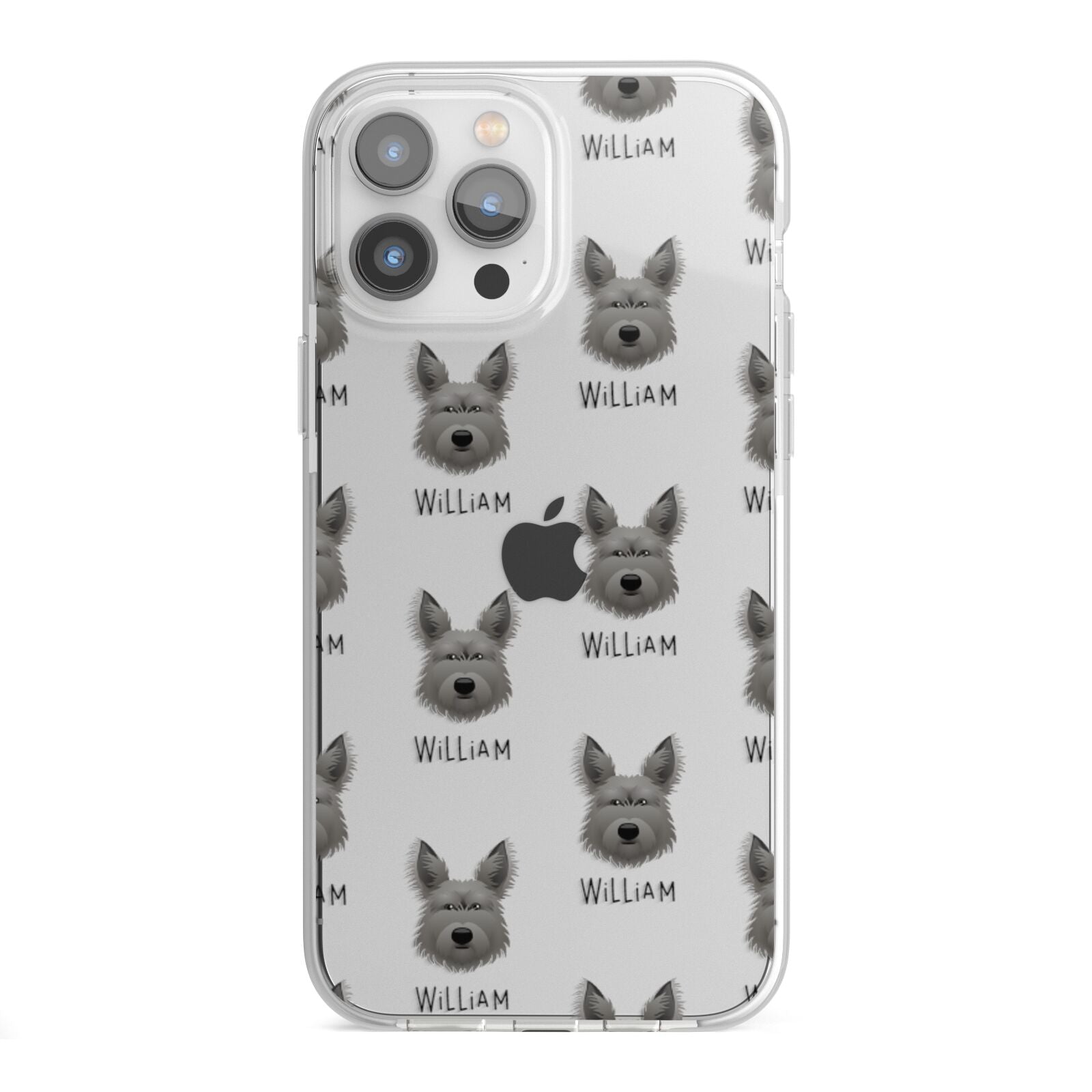 Picardy Sheepdog Icon with Name iPhone 13 Pro Max TPU Impact Case with White Edges